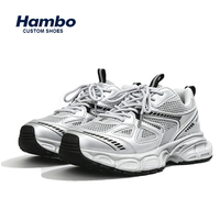 Baskets Chunky Dad Hambo 36-44, respirantes, en maille, à lacets, semelle épaisse, chaussures de sport, mode décontractée, course en extérieur