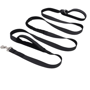 Correa de perro de seda de látex duradera elástica de nailon personalizada con asas acolchadas suaves y correa reflectante para manos libres - Product Image 3