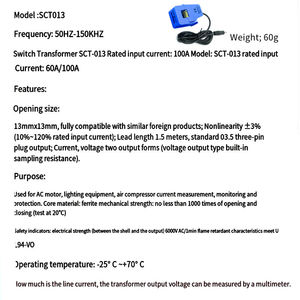 SCT-013-000 10A 30A 50A 100A Transformateur de courant ouvert/fermé SCT013 Capteur de courant alternatif non invasif - Product Image 6