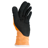 Gants anti-coupure haute visibilité ANSI A5 pour la manipulation du métal et du verre, avec grip en nitrile sablé et compatibles écrans tactiles