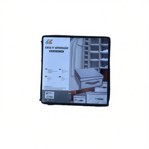 Boîte de rangement Mnj 30x30x15 cm avec couvercle, bac organisateur en tissu pour usage domestique - Product Image 1