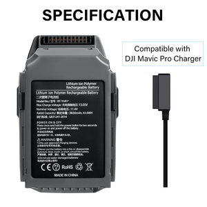 Batterie de drone de remplacement puissante LiPo 3S 3830mAh 11.4V pour Mavic Pro avec jusqu'à 27 minutes d'autonomie de vol - Product Image 5