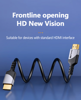 Câble HDMI certifié OEM/ODM 8K 60Hz 2.1V Malte vers Malte en alliage d'aluminium pour téléviseurs/ordinateurs portables/DVD/projecteurs Câble HDMI 4K.
