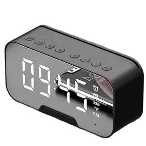 Горячая Распродажа, светодиодный умный Настольный будильник, FM-радио, TF-карта, термометр, 3 в 1, динамик, цифровой будильник