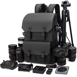 Sac à dos multifonctionnel pour appareil photo numérique, stabilisateur, sac pour objectif, rangement pour drone, étui imperméable, fermeture éclair, support pour trépied - Product Image 4