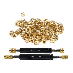 บุชชิ่งเกลียวโลหะ CNC สำหรับการฉีดพลาสติกสลักเกลียวทองเหลืองที่มีความแม่นยำ - Product Image 2