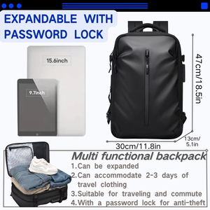 Wasserdichte Reise-Laptop-Rucksäcke Erweiterbar Große Kapazität Passwortschloss 180° °   Öffnender Vakuum-Kompressionsrucksack mit USB - Product Image 4