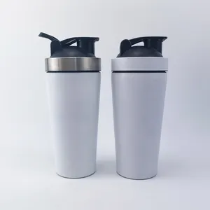 Double Wall Stainless Steel Protein Glass Shaker Bottle Insulated Metal Mixer Ball Shaker