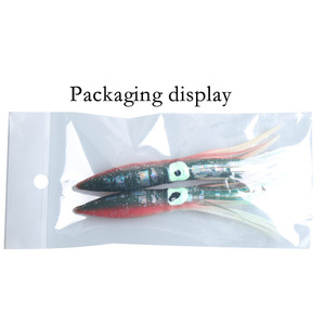 Señuelo de calamar de 11 cm y 5 g, cebo blando para pesca en agua salada, señuelo artificial de pulpo para peces marinos, material de PVC, paquete de 2. - Product Image 3