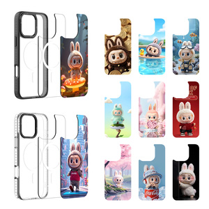 Coque de téléphone personnalisée Labubu – Changez le Labubu que vous aimez ! Coque NFC E-ink haute résolution pour iPhone 15 Pro Max/15 Pro - Product Image 2