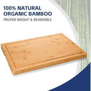Ensemble de planches à découper en bambou 3 pièces, qualité supérieure, organique, respectueux des lames de couteau, blocs de découpe pour la cuisine - Product Image 4