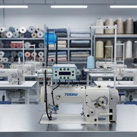 Machine à coudre multifonctionnelle MC-6D à trois couleurs, à micro-ordinateur, 6 sections réglables, pour sous-vêtements et maillots de bain
