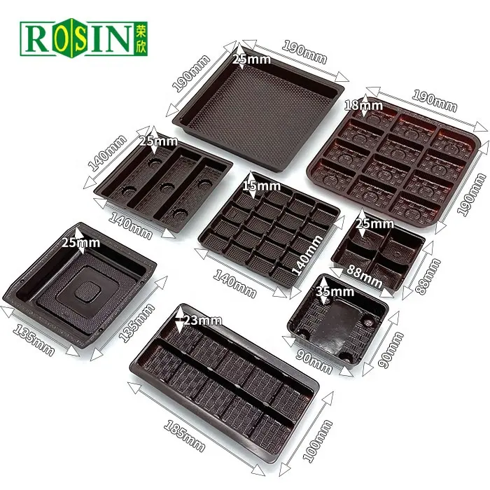 Пластиковые подносы для упаковки шоколадных конфет на заказ