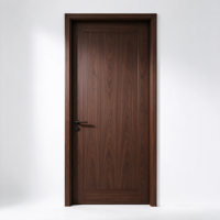 Portes intérieures en bois massif étanches, porte de chambre insonorisée avec quincaillerie