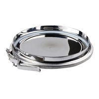 Pince trou d'homme en acier inoxydable 304 pince à ouverture rapide pression atmosphérique pince détachable fond plat seau à lait chiffre d'affaires