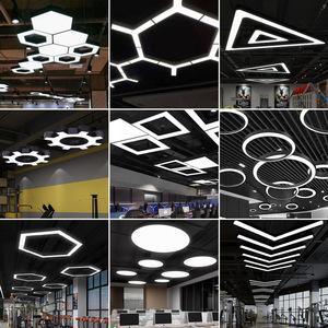 Lámpara hexagonal LED, lámpara de oficina con forma especial, lámpara de gimnasio, lámpara para sala de baile, lámpara de modelado, lámpara para herramientas - Product Image 2