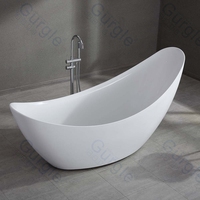 Baignoire autoportante en acrylique de luxe pour hôtel et villa, nouveau design