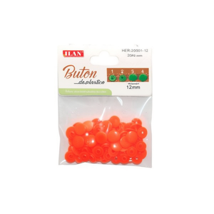 กระดุมพลาสติกแบบสแนป 12 มม. สีส้ม 20 ชิ้น สำหรับเสื้อผ้า - Product Image 2