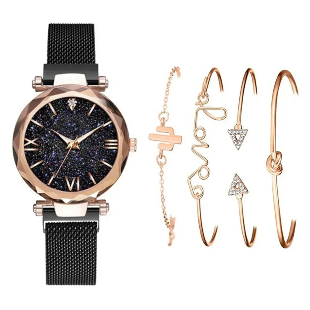 2022 New bracelet set simple fashion watch Quartz hand set series fashion ladies watch