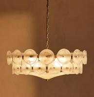 Lustre suspendu de luxe en verre brun rétro français pour salon, nouveau style américain pour chambre à coucher