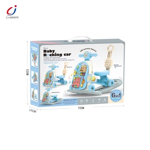 Chengji 2026 Nouveau Jouet Musical Multifonctionnel 6-en-1 Bleu pour Tout-Petits : Voiture à Bascule et Trotteur avec Lumières pour l'Éveil Précoce - Product Image 6