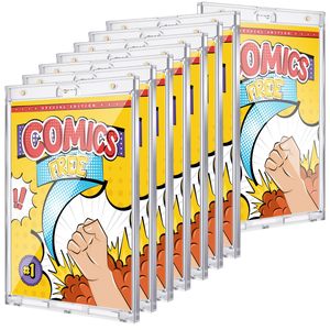 กล่องโชว์หนังสือการ์ตูนพลาสติกแบบแม่เหล็กกดติด สำหรับใส่หนังสือการ์ตูนขนาดมาตรฐานสีเงิน - Product Image 1