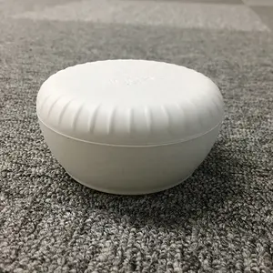 Mini boîte à shampoing en bambou durable pour salle de bain d'hôtel personnalisée porte-savon de voyage boîte ronde avec couvercle à mécanisme de fermeture à 100% °