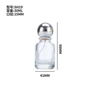 Custom Logo Round Luxury Glass 30ml 50ml 100ml Perfume <b>Bottle</b> <b>Empty</b> Men Cologne <b>Spray</b> <b>Empty</b> Perfume <b>Bottle</b> With Ball Cap - Product Image 3