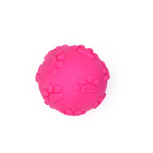 Footprint Sound <b>Ball</b> Rubber <b>Dog</b> Chew Toy Biting Teeth Grinding Resistance Interactive Training Toy 6.5cm - Product Image 3