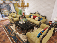 OKL23124 textile de maison marocain tissu en forme de l pour housse de canapé