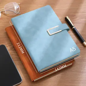 Premium Gift Luxury A5 Moleskin PU Leather A5 Notebook Planner Agenda For School Students