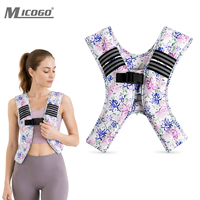 Gilet lesté Micogo Premium en néoprène durable, personnalisé, élégant, imprimé, avec bandes réfléchissantes pour femmes, entraînement de force, fitness