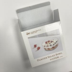 Boîte <span class=keywords><strong>en</strong></span> carton pliante blanche brillante avec rabat supérieur imprimé emballage au détail pour ustensiles de cuisine bols <span class=keywords><strong>en</strong></span> verre - Product Image 4