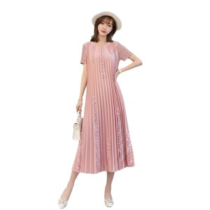 Abito plissettato Miyake da donna a maniche corte, tinta unita, con perline, casual, per l'estate e la spiaggia, dei produttori di abbigliamento - Product Image 5