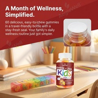 OEM ODM AegleWell Kids Omega + DHA Gummies 60 stuks Fruit smaak Plantaardig basisingrediënt Ondersteunt hersenen & hartgezondheid voor kinderen