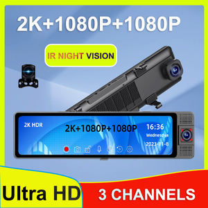 <span class=keywords><strong>Caméra</strong></span> embarquée AOEDI AD-893 3 canaux, <span class=keywords><strong>rétroviseur</strong></span>, <span class=keywords><strong>caméra</strong></span> avant et arrière 2K, boîte noire de voiture avec contrôle par application Wifi - Product Image 2