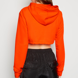 Top qualité femmes imprimé blanc haut court sweats à capuche Gym Fitness plaine haut court à capuche filles - Product Image 5