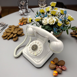 Nuovo Telefono <span class=keywords><strong>Vintage</strong></span> 2025 con Filo per Matrimoni, per Messaggi Audio degli Invitati, Cabina Video Floreale, Libro degli Ospiti con Design Floreale - Product Image 2