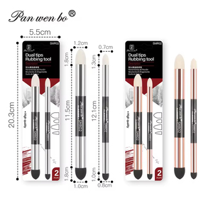 قطعتان من أقلام التلوين الخشبية ذات الرأسين القابلة للغسل وإعادة الاستخدام، إسفنجة مزج للرسم، أدوات فنية للرسم - Product Image 1