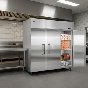 Congélateur commercial Vevor, 71,65 pouces de large, 3 portes, 50,2 pieds cubes, dégivrage automatique, équipement de réfrigération électrique - Product Image 2