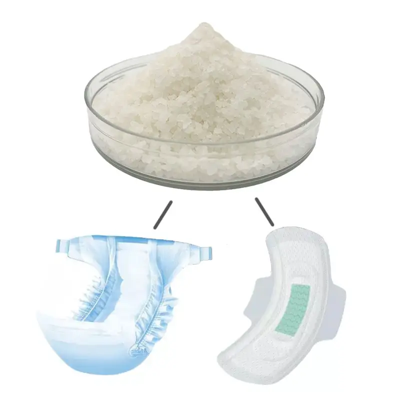 Secco Super Absorberend Polymeer Korrelig Sap Vochthoudende Kristallen Natrium Polyacrylaat Cas 25608-12-2 Voor Baby Luiers