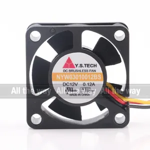 Original Y.S.TECH 24V 48V DC12V 0.12A EC AC 3CM 3010 30*30*10mm high air volume inverter Double ball NYW03010012BS cooling fan