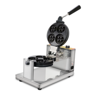 Mini gaufrier à écran lcd, équipement de cuisson manuel, pour fabriquer des gaufres rotatives, belges