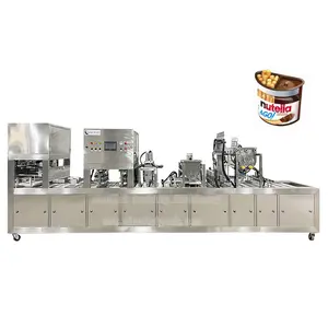 Automatic Thick Liquid Species Fill Sealer Snacks Chocolate Finger Biscuit Sticks Cup Filling And Sealing Machine