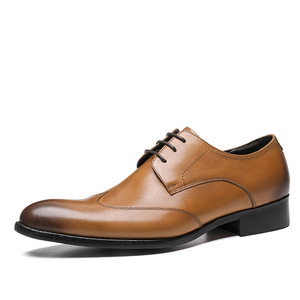 Zapatos de cuero para hombre 2026, con punta, formales de negocios, cómodos, transpirables, para vestir, envío directo - Product Image 1