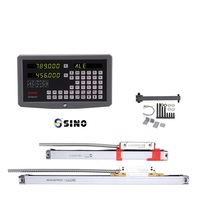 Systèmes de lecture numérique DRO à 2 axes SINO SDS6-2VF avec encodeur à règle linéaire en verre, kit DRO et règle numérique à grille KA300 pour machine de fraisage
