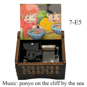 Carillon Vintage in Legno a Carica Manuale con Tema del <span class=keywords><strong>Film</strong></span> d'Animazione Ponyo, Regalo Musicale per Amici, Famiglia, Feste, Decorazione per Casa e Ufficio - Product Image 2