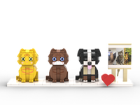 Set de Bloques de Construcción de Plástico ABS Educativos Personalizados para Gatos y Perros, Juguete Creativo DIY, Regalo para Mascotas, Modelo de Exhibición de Mascotas OEM ODM, Bloques de Animales