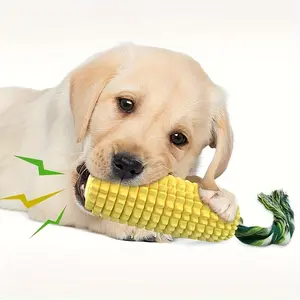 Corn Teething Stick & Bite-Resistant Ball Outdoor Pet Toy to Entertain & Train Young Puppies Features Tooth Cleaning Benefits