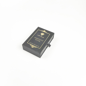 럭셔리 포장 금박 로고 견고한 블랙 박스 3ml 6ml 12ml 오일 롤러 볼 병 서랍 슬라이드 박스 - Product Image 4